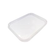 Крышка для контейнера под пресервы и мёд, прямоугольная, 120х91мм, полупрозрачная, ПП