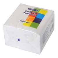 Салфетки 240х240 мм 1-сл., бел., бум., 100 шт/упак "МИСТЕРИЯ" 42 упак/кор РОССИЯ 0018Н