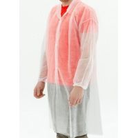 Халат р-р 48-50 [L], 20 гр/м2, бел., нетк. мат-л СМС, 10 шт/упак 10 упак/кор КИТАЙ