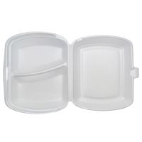 Ланчбокс 2-секции внешн.250х207х61мм, внутр. 247х180х57 мм, белый