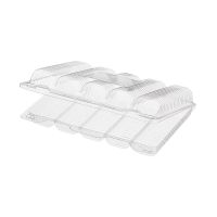 Упаковка прям. внеш. 237x164x48мм, внутр. 5 секций 125х45х40мм, на 5 эклеров 0,5кг, прозрачная, ОПС РК-28С5 (Т)