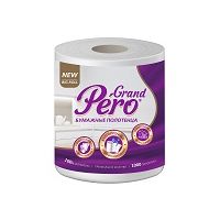 Протирочный материал 2-сл., бел., 100 м, 1000 лист/рул "GrandPero" 6 рул/кор РОССИЯ 3392