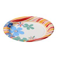 Тарелка одноразовая мелкая d180 мм, диз. "PopArt", карт. лам., 6 шт/упак "Buffet Party" 150 шт/кор РОССИЯ