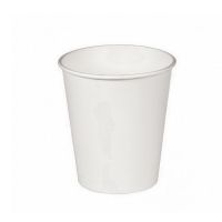 Одноразовый стакан для холодного и горячего, 0.25л, верхний d 80мм нижний d 55.6мм, h 92,5мм, 280г/м2, двухслойный, белый, двухслойный, картон