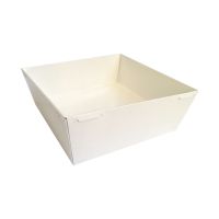 Квадратный контейнер, белый, из картона, внеш. 130х130х49 мм, внутр. 114х114х40 мм, ECO SmartPack 550