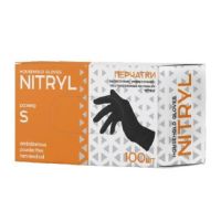 Перчатки нитриловые, р-р S, неопудрен., черн., 50 пар/упак 10 упак/кор КИТАЙ N002BK