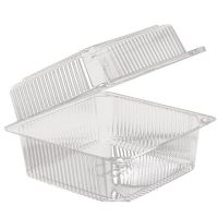 Упаковка для кондит. изделий 1000 мл, 1-секц. 152х152х73[139х139х65] мм, неразъем.крышка, прозр., ПЭТ, 660 шт/кор "Комус" 660 шт/упак РОССИЯ РК-15 (Р) (ОП) (ТТ) (ПЭТ)