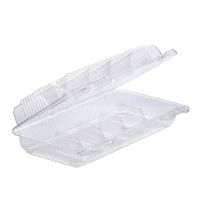 Упаковка для кондит. изделий 1000[5х200] мл 5-секц., 258х155х65 мм, неразъем.крышка, прозр., ОПС, 130 шт/кор "Комус" 130 шт/упак РОССИЯ РК-25С5