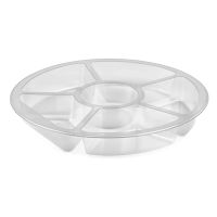 Контейнер под запайку 565 мл, 6-секц. d200х h28 мм, прозр., ПП, 280 шт/кор 280 шт/упак РОССИЯ 0056_00446