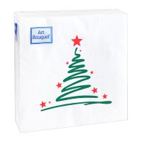 Салфетки 200х200 мм 2-сл., диз. "С новым годом!", разноцв., бум., 30 шт/упак "Bouquet" 26 упак/кор РОССИЯ 57838