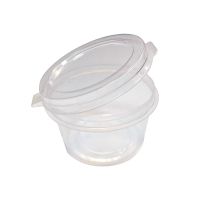 Соусник 80 мл, d71,5хh35 мм, неразъем. крышка, прозр., ПП, 70 шт/упак 1 120 шт/кор РОССИЯ П-80 мл