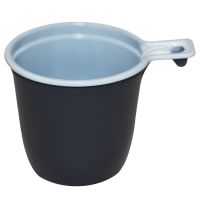 Чашка для холодного и горячего, 0.2л, коричневая/белая, ПП