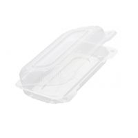 Упаковка для кондит. изделий 650 мл, 1-секц. 224х118х46[190х92х40] мм, неразъем.крышка, прозр., ПЭТ, 400 шт/кор "Upax-Unity" 400 шт/упак РОССИЯ К-19/08