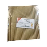 Трубочки для коктейлей 197 мм, d6 мм, крафт, бум. прямые, 250 шт/упак 10 упак/кор РОССИЯ