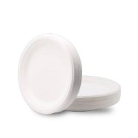 Тарелка одноразовая мелкая d180 мм, бел., целл., 50 шт/упак 1 000 шт/кор РОССИЯ 111180