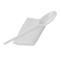 Комплект столовых приборов №2 [лож.ст. 165 мм, бел., ПС+ салф.], 400 шт/кор 400 шт/упак РОССИЯ 501224