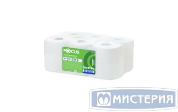 Бумага туалетная для диспенсеров 1-сл. "Focus" Eco Jumbo, бел., 200 м 12 рул/упак 12 рул/кор РОССИЯ 50202454/5050784