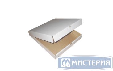 Коробка для пиццы, 400х400х40мм, белая, микрогофрокартон E