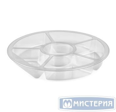 Контейнер под запайку 565 мл, 6-секц. d200х h28 мм, прозр., ПП, 280 шт/кор 280 шт/упак РОССИЯ 0056_00446