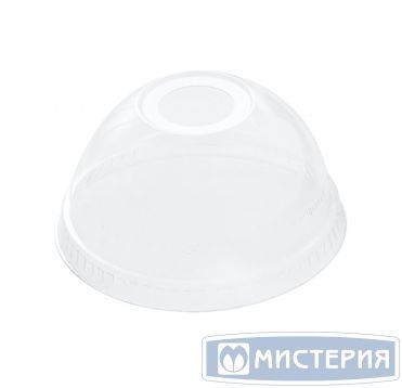 Крышка для стакана d95 мм куполообразная с отверстием, прозр., ПЭТ, 50 шт/упак "Upax-Unity" 1 000 шт/кор РОССИЯ