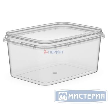 Контейнер для пресервов/мёда 400мл, "банка", прямоугольный 120х91х58мм., полупрозрачный, ПП