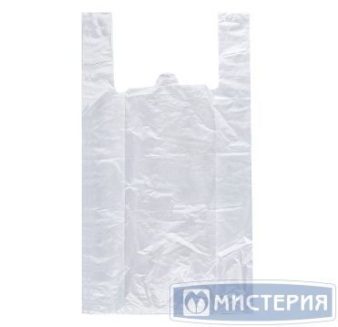 Пакет "Майка" [380+230]х700 мм 16 мкм, бел., ПНД, 100 шт/упак 10 упак/кор РОССИЯ