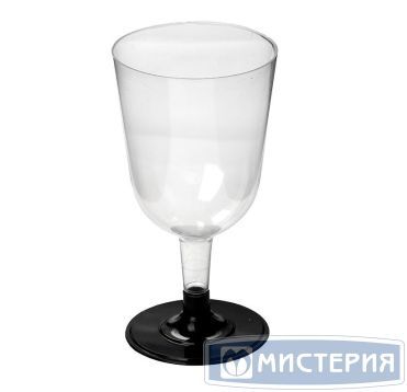 Бокал для вина 200 мл, прозр., ПС, 6 шт/упак "МИСТЕРИЯ" 216 шт/кор РОССИЯ 1011П/Ч