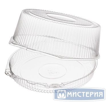 Упаковка для торта [неразъем.] d248хh114[d222хh107] мм, прозр., ОПС, 120 шт/кор "Комус" 120 шт/упак РОССИЯ Т-211 (Т)