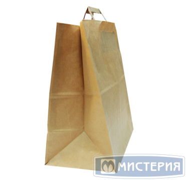 Пакет [220+120]х250 мм с плоск. ручками, крафт, бум., 250 шт/кор 250 шт/упак РОССИЯ PR-01-70-221225