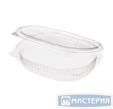 Контейнер 250 мл 1-секц., овал 158х129х29 мм, неразъем.крышка, прозр., ПЭТ, 360 шт/кор "ЮПласт" 360 шт/упак РОССИЯ ЮП-РКС-250/ЮУПМ6125