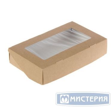 Контейнер 2500 мл, 260х260х40 мм, с окном, неразъемн. крышка, крафт-бел., карт., 150 шт/кор "OSQ" TaBox Pro РОССИЯ OSQ TABOX PRO 2500 K