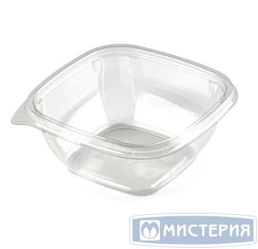 Контейнер 500 мл 1-секц. 126х126х60 мм, без крышки, прозр., ПЭТ, 540 шт/кор "Комус" 540 шт/упак РОССИЯ КП-050