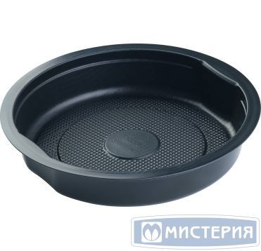 Контейнер 250 мл 1-секц. d132хh25,7 мм, без крышки, черн., ПП, 50 шт/упак "Upax-Unity" 600 шт/кор РОССИЯ М-132-250 черный