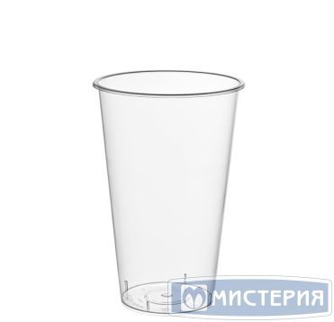 Стакан одноразовый 500 мл, диз. "Bubble Cup", прозр., глянцевый, ПП, 20 шт/упак 500 шт/кор РОССИЯ 1021ГП