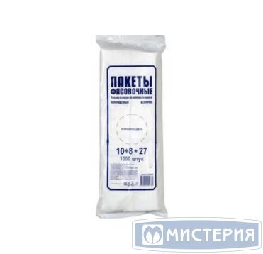 Пакет фасовочный [100+80]х270 мм 6 мкм, прозр., ПНД, 600 шт/упак 10 упак/кор РОССИЯ