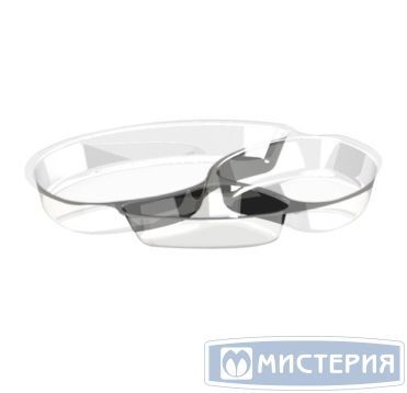 Менажница 100[50+30+20] мл 3-секц. d203хh85 мм, прозр., ОПС, 400 шт/кор "Kado-Prim" 400 шт/упак РОССИЯ КД-107 менажница