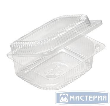 Упаковка для кондит. изделий 440 мл, 1-секц. 124х97х48[115х87х44] мм, неразъем.крышка, прозр., ОПС, 765 шт/кор "Комус" 765 шт/упак РОССИЯ РК-3 (Т)