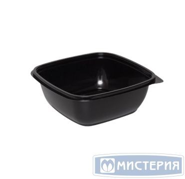 Контейнер 750 мл, квадратный, 160х160х62мм, чёрный