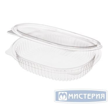 Контейнер 250 мл, овальный 159х130х30мм, прозрачный