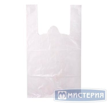 Пакет "Майка" [300+140]х600 мм 14 мкм, бел., ПНД, 200 шт/упак 15 упак/кор РОССИЯ ЮМАЙ2333