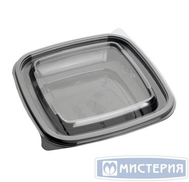 Контейнер 500 мл, квадратный, 160х160х45мм, чёрный