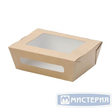 Контейнер 600 мл, 150х115х50 мм, с окном, неразъем.крышка, карфт-бел., карт., 25 шт/упак "OSQ" Salad 500 шт/кор РОССИЯ OSQ SALAD 600