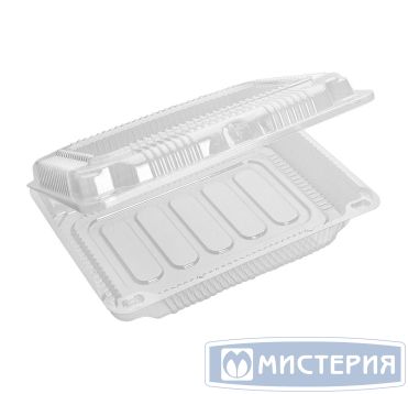 Упаковка для кондит. изделий 2000 мл, 1-секц. 235х172х55[220х155х50] мм, неразъем.крышка, прозр., ОПС, 250 шт/кор "Протэк" 250 шт/упак РОССИЯ ИП-30С "А"