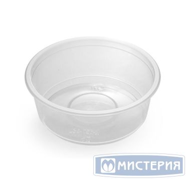 Контейнер 350 мл 1-секц. d127хh50 мм, без крышки, прозр., ПП, 50 шт/упак "ПолиЭр" 500 шт/кор РОССИЯ К-127-350 прозр