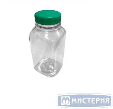 Бутылка ПЭТ 250 мл, квадр., прозр., горло d38 мм, крышка в компл., 300 шт/кор РОССИЯ 0,25 BRC квадрат