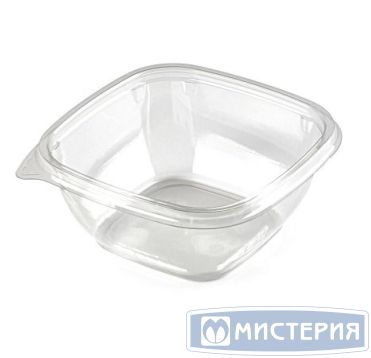Контейнер 500 мл 1-секц. 126х126х60 мм, без крышки, прозр., ПЭТ, 540 шт/кор "Комус" 540 шт/упак РОССИЯ КП-050