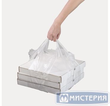 Пакет "майка" для пиццы [240+180]х500 мм 14 мкм, прозр., ПНД, 100 шт/упак 10 упак/кор РОССИЯ 2393599