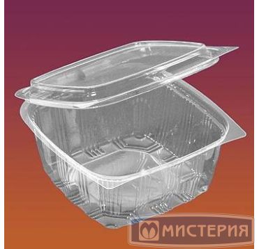 Контейнер 500 мл 1-секц., овал 159х130х56 мм, неразъем.крышка, прозр., ОПС, 360 шт/кор "Комус" 360 шт/упак РОССИЯ РКС-500/1 (Т)/ РКС-500/11 (Т)