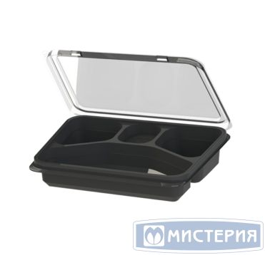 Контейнер прямоугольный, 210х278х78мм, 4-секц., прозрачная, ПС