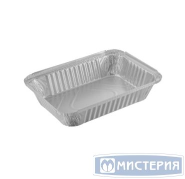 Форма алюминиевая 1-секц. 900 мл 218х154х38 мм, без крышки, алюм., 100 шт/упак 1 000 шт/кор РОССИЯ R84L